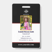 Berufliche BlackSecurity-Adresse: Foto & Company Ausweis (Vorderseite)