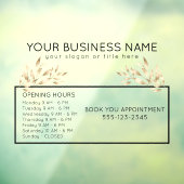 Berufliche Blätter für die Ankündigung der Öffnung Fensteraufkleber (Blatt 3)