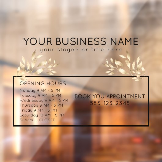 Berufliche Blätter für die Ankündigung der Öffnung Fensteraufkleber (Blatt 2)