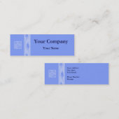 Berufliche blaue Blattgeschäftskarten Mini Visitenkarte (Vorne/Hinten)