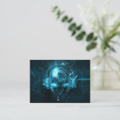 Berufliche blaue explodierende visitenkarte (Stehend Vorderseite)