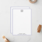 Berufliche blaue Grenze für benutzerdefiniertes Fi Mitteilungskarte (Vorderseite/Rückseite Beispiel)