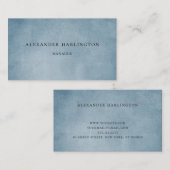 Berufliche blaue Karte, moderne männliche Visitenkarte (Vorne/Hinten)