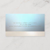 Berufliche blaue Luminous Tree Girl Silhouette Visitenkarte (Rückseite)