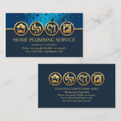 Berufliche blaue Wassertropfen Visitenkarte (Vorne/Hinten)