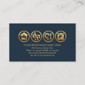 Berufliche blaue Wassertropfen Visitenkarte (Rückseite)