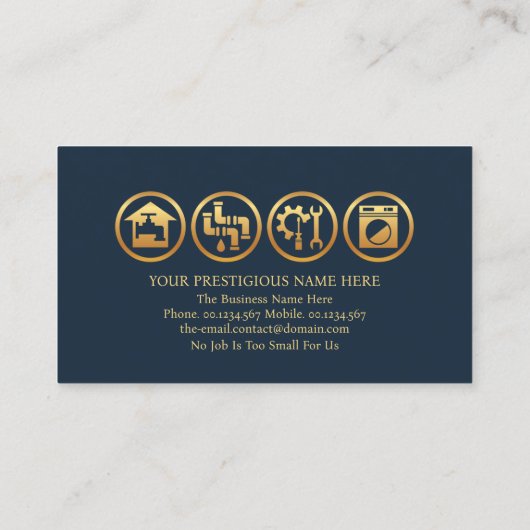 Berufliche blaue Wassertropfen Visitenkarte (Rückseite)