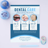 Berufliche Blue Dental Care Werbung Flyer (Einzeln)