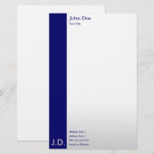 berufliche Blues Briefpapier (Vorne/Hinten)