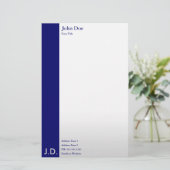 berufliche Blues Briefpapier (Stehend Vorderseite)