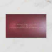 Berufliche Blume der Goldschere Burgundy Visitenkarte (Rückseite)