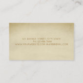 Berufliche Blume der Goldschere Visitenkarte (Rückseite)