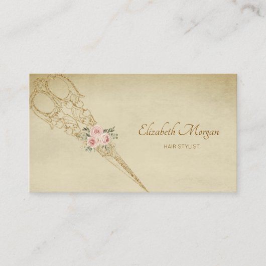 Berufliche Blume der Goldschere Visitenkarte (Vorderseite)