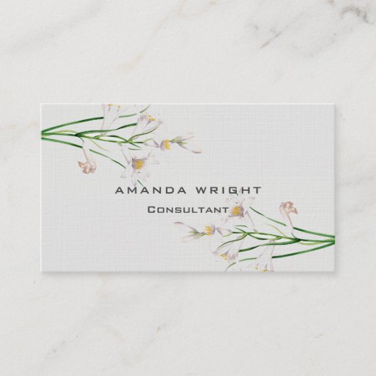 Berufliche Blumenwäsche Moderne Minimalistische Sc Visitenkarte (Vorderseite)