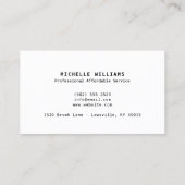 Berufliche Bodenbelag- und TilerVisitenkarte Visitenkarte (Rückseite)