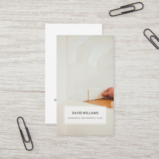 Berufliche Bodenbelag- und TilerVisitenkarte Visitenkarte (Vorderseite/Rückseite Beispiel)