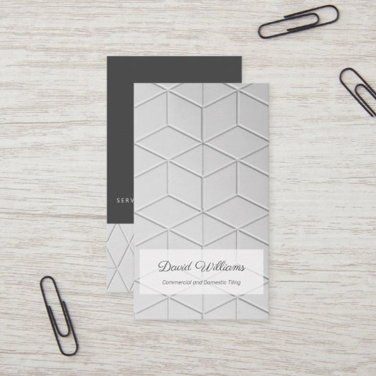 Berufliche Bodenbelag- und TilerVisitenkarte Visitenkarte (Vorderseite/Rückseite Beispiel)