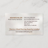 Berufliche Bodendienste - Bodeninstallation Visitenkarte (Rückseite)