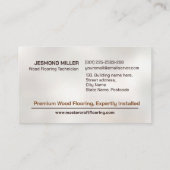 Berufliche Bodendienste - Bodeninstallation Visitenkarte (Rückseite)