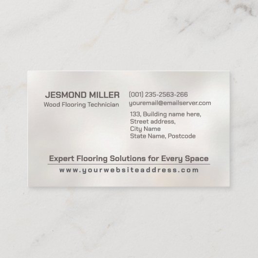Berufliche Bodendienste - Bodeninstallation Visitenkarte (Rückseite)