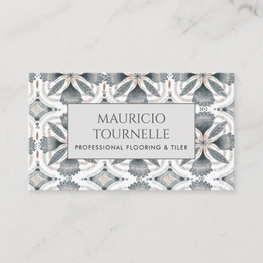 Berufliche Bodenverkleidung Visitenkarte (Vorderseite)