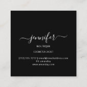 Berufliche Boutique Logo Glitzer Rosa Logo Quadratische Visitenkarte (Rückseite)