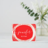 Berufliche Boutique Makeup Beauty Red Bright Visitenkarte (Stehend Vorderseite)