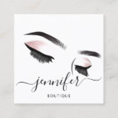 Berufliche Boutique Makeup Eyelashes Quadratische Visitenkarte (Vorderseite)
