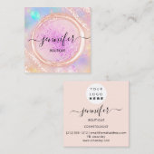 Berufliche Boutique Shop Beauty Logo-Logo Quadratische Visitenkarte (Vorne/Hinten)