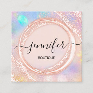 Berufliche Boutique Shop Beauty Rose Quadratische Visitenkarte