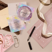 Berufliche Boutique Shop Glitzer Berry Holograph Quadratische Visitenkarte
