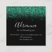 Berufliche Boutique Shop Glitzer Butterfly Quadratische Visitenkarte (Rückseite)