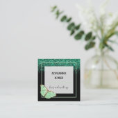 Berufliche Boutique Shop Glitzer Butterfly Quadratische Visitenkarte (Stehend Vorderseite)