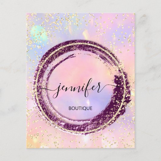 Berufliche Boutique Shop Glitzer Holograph Jessy Flyer (Vorne)