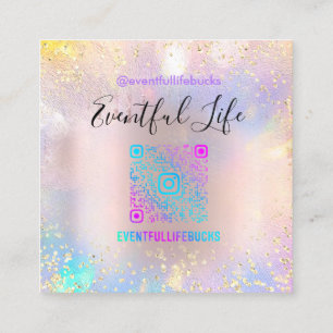 Berufliche Boutique Shop Glitzer Rosa Farbe Quadratische Visitenkarte