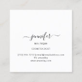 Berufliche Boutique Shop Glitzer Violett Quadratische Visitenkarte (Rückseite)