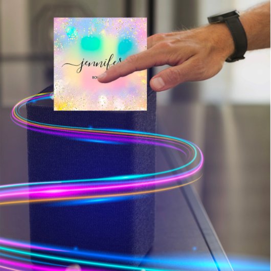 Berufliche Boutique Shop Gold Glitzer Quadratische Visitenkarte