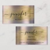 Berufliche Boutique Shop Gold Lila Visitenkarte (Vorne/Hinten)