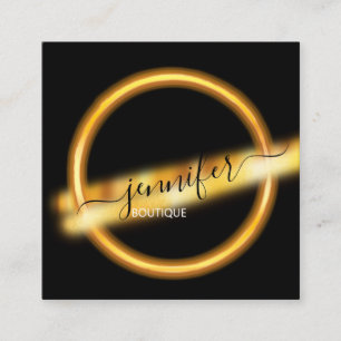 Berufliche Boutique Shop Gold QRCODE Logo Quadratische Visitenkarte