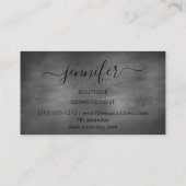 Berufliche Boutique Shop Grau Minimal Grunge Visitenkarte (Rückseite)