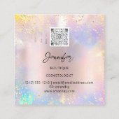 Berufliche Boutique Shop QR-Code Logo Quadratische Visitenkarte (Rückseite)