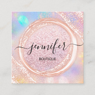 Berufliche Boutique Shop Schöne Rosa Rosa Quadratische Visitenkarte