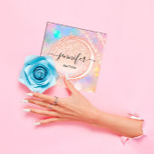 Berufliche Boutique Shop Schönheit Rosa Rose Quadratische Visitenkarte