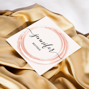 Berufliche Boutique Shop Schönheit Rose Weiß Quadratische Visitenkarte