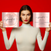 Berufliche Boutique Shop Tropfen Rosa Vip Quadratische Visitenkarte