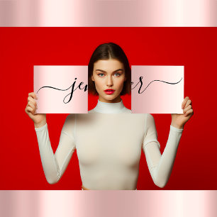 Berufliche Boutique Shop Tropfen Rosa Vip Quadratische Visitenkarte