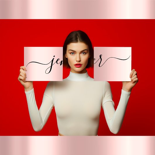 Berufliche Boutique Shop Tropfen Rosa Vip Quadratische Visitenkarte