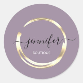 Berufliche Boutique Shop Violet Gold Circle Runder Aufkleber