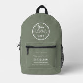 Berufliche Branding-Sage Grüne soziale Medien Bedruckter Rucksack (Vorderseite)
