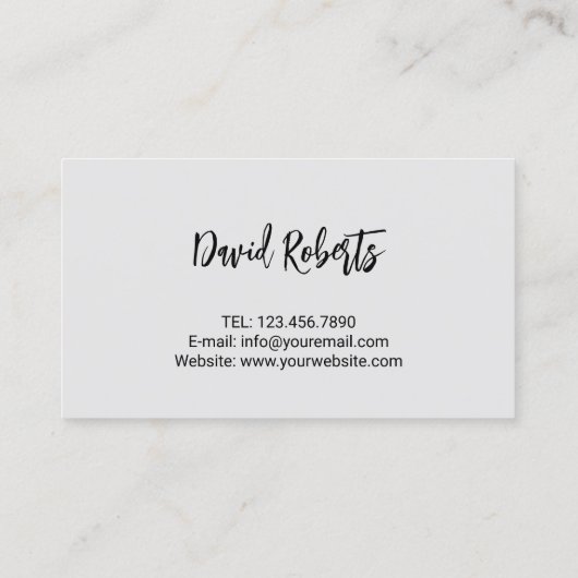 Berufliche Brandschutztypografie des privaten Koch Visitenkarte (Rückseite)